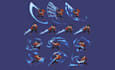 do animation character sprite sheet 2d game assets