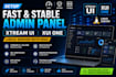 setup fast and stable admin panel, xtream ui , xui one, linux server with m3u