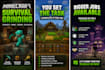 grind resources and complete survival tasks in minecraft
