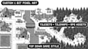 create 1 bit pixel art top down background tileset tilemap rpg game assets