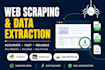 do web scraping and data extraction using python and selenium