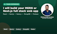 build a full stack mern or nextjs web application