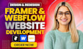 design framer website webflow website design figma to framer as framer developer