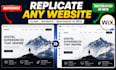 replicate website, clone website design wix, recreate landing page wix website