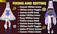 build vrchat avatar toggles, custom outfit swap, furry and anime avatar