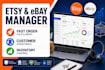 be your etsy and ebay store manager or virtual assistant