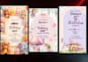 design aesthetic invitation card, digital invite and editable template