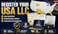 register your USA llc, get ein, registered agent and business documents