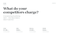 create a competitor pricing and positioning analysis report