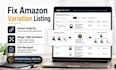 fix amazon listing error, suppressed listing issues fix listing variations error