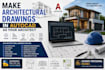 make architectural drawings in autocad as your architect