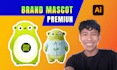 create a professional brand character