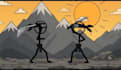 design and rig for stickman animations