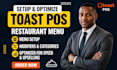 setup and optimize your toast pos restaurant menu