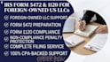 file irs form 5472 and 1120 for foreign owned US llc