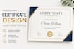 create a modern certificate and award certificate design