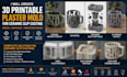 create 3d printable plaster mold for ceramic slip casting
