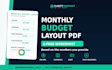 create a monthly budget layout PDF from your numbers