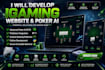 develop igaming website, advanced poker ai, gto, piosolver, python