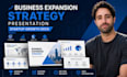 design business expansion strategy presentation, startup growth deck