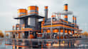 construct 2d warehouse complex,industrial factory exterior