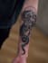 professional tattoo design black and white or color