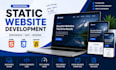 create a modern responsive static website using HTML CSS javascript