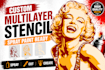 design custom stencil vector for spray paint cnc and cricut