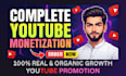 do complete youtube channel monetization promotion