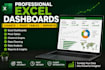 create professional excel dashboards, charts and pivot tables