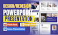 design powerpoint presentation redesign pitch deck improve powerpoint slides