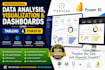 do data analysis and create interactive dashboards in tableau and power bi