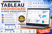 create interactive tableau dashboards and data visualizations