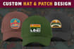 do unique hat patch design for cap beanie badge logo