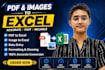 convert PDF and images to excel