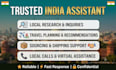 assist and do anything you want in india