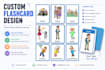 design printable educational flashcards, learning cards, kids flash cards