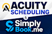 setup acuity scheduling or simplybook appointment website