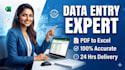 do fast and 100 accurate data entry from PDF to excel