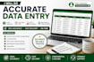 do accurate data entry, excel, copy paste and PDF conversion