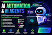 build ai automation, ai agents, chatgpt bots, and workflow automation