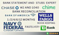 do bookkeeping, stubs, bank reconciliation, financial statements