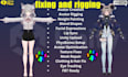 edit 3d vrchat avatar, anime character model, protogen and vroid