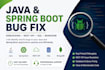 fix bugs in java and spring boot applications