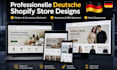 design and redesign a professional german shopify store, dropshipping website