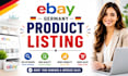 create SEO optimized ebay product listings for germany