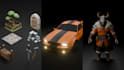 create high poly and low poly 3d game assets