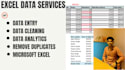 do excel data entry , data clening and formating