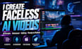 create faceless ai youtube videos with scripts, voiceover and editing