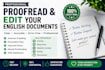 proofread and edit your english documents manually
